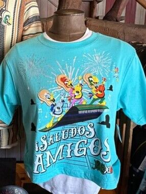 DisneyParks Epcot World Showcase Mexico Three Caballeros Shirt Semi Crop XXL NWT